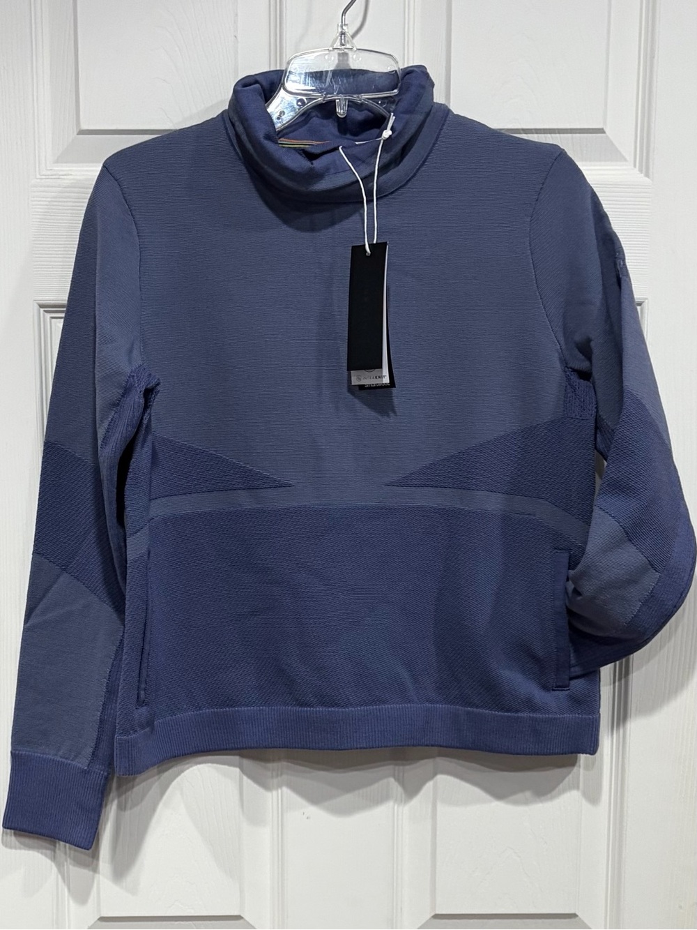 SmartWool Women's XL Intraknit Pullover Fleece Sweater Blue NWT Wool Blend